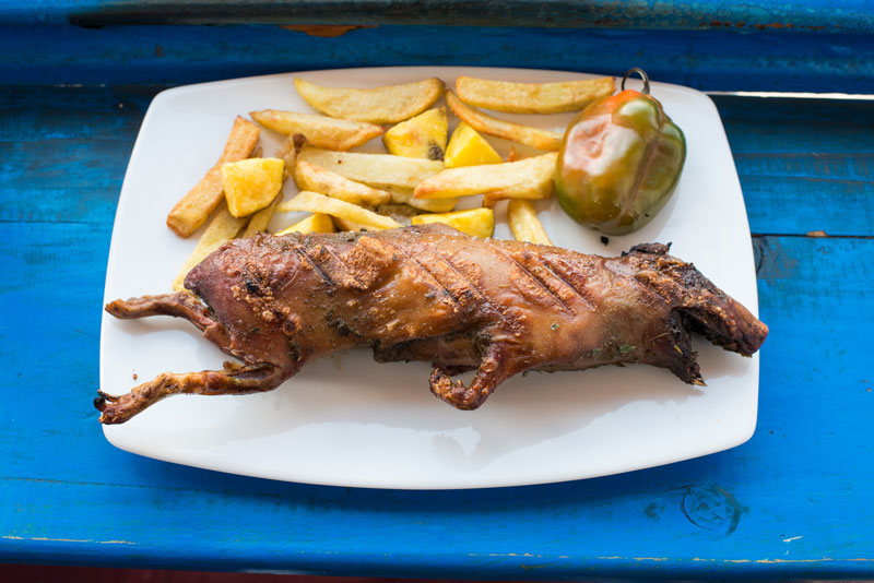 Eating Cuy Peruvian Guinea Pig Delicacy Eat Peru